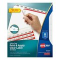 Avery Dennison Avery, PRINT AND APPLY INDEX MAKER CLEAR LABEL DIVIDERS, 8 WHITE TABS, LETTER 11491